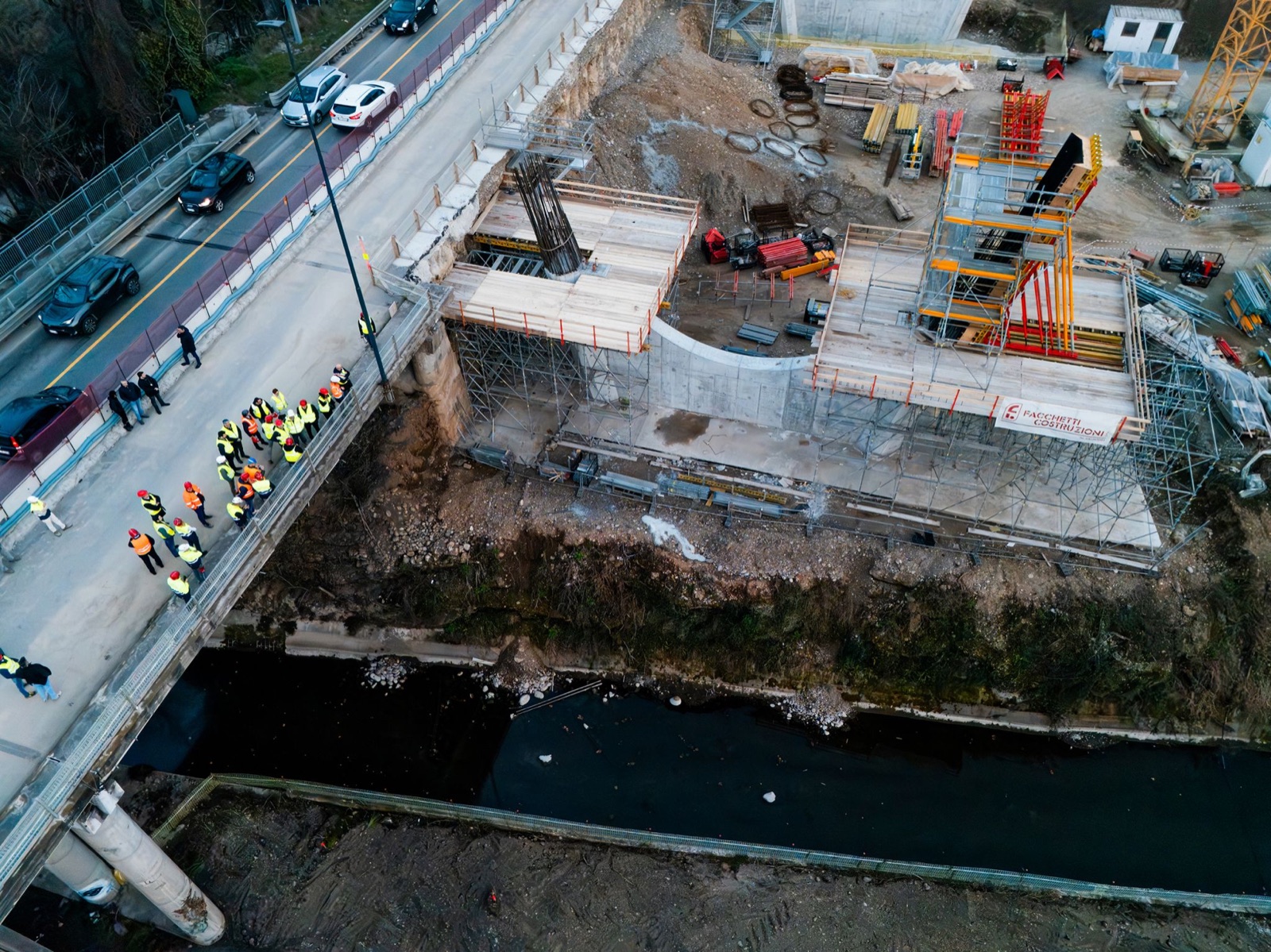 Il Ministro Salvini in visita al cantiere del ponte di Palazzolo